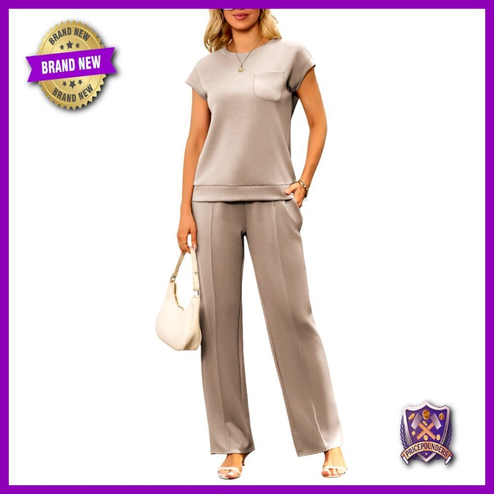 Women's Lounge Set Ultra-Soft Tracksuit Wide Leg Pants Matching Outfit